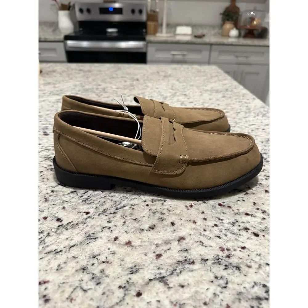 Goodfellow & Co Men’s Size 8 Brown Suede Penny Loafers Dress Shoes New